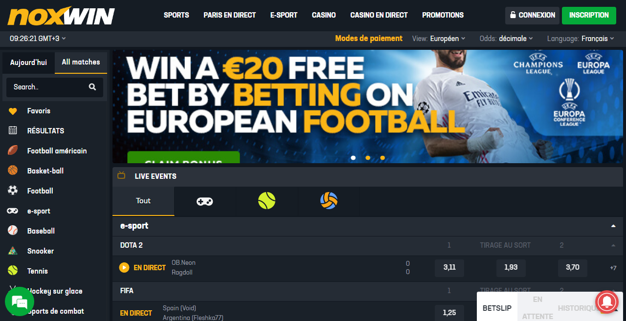 Noxwin mobile version